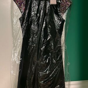 JB by Julie Brown Black Dress with Beaded Accents